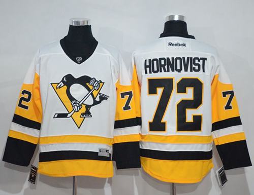 Penguins #72 Patric Hornqvist White New Away Stitched NHL Jersey - Click Image to Close